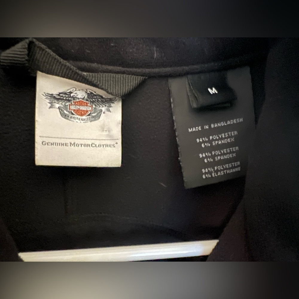 Harley-Davidson women's black softshell jacket purple-gray damask w skull motif - Picture 7 of 7